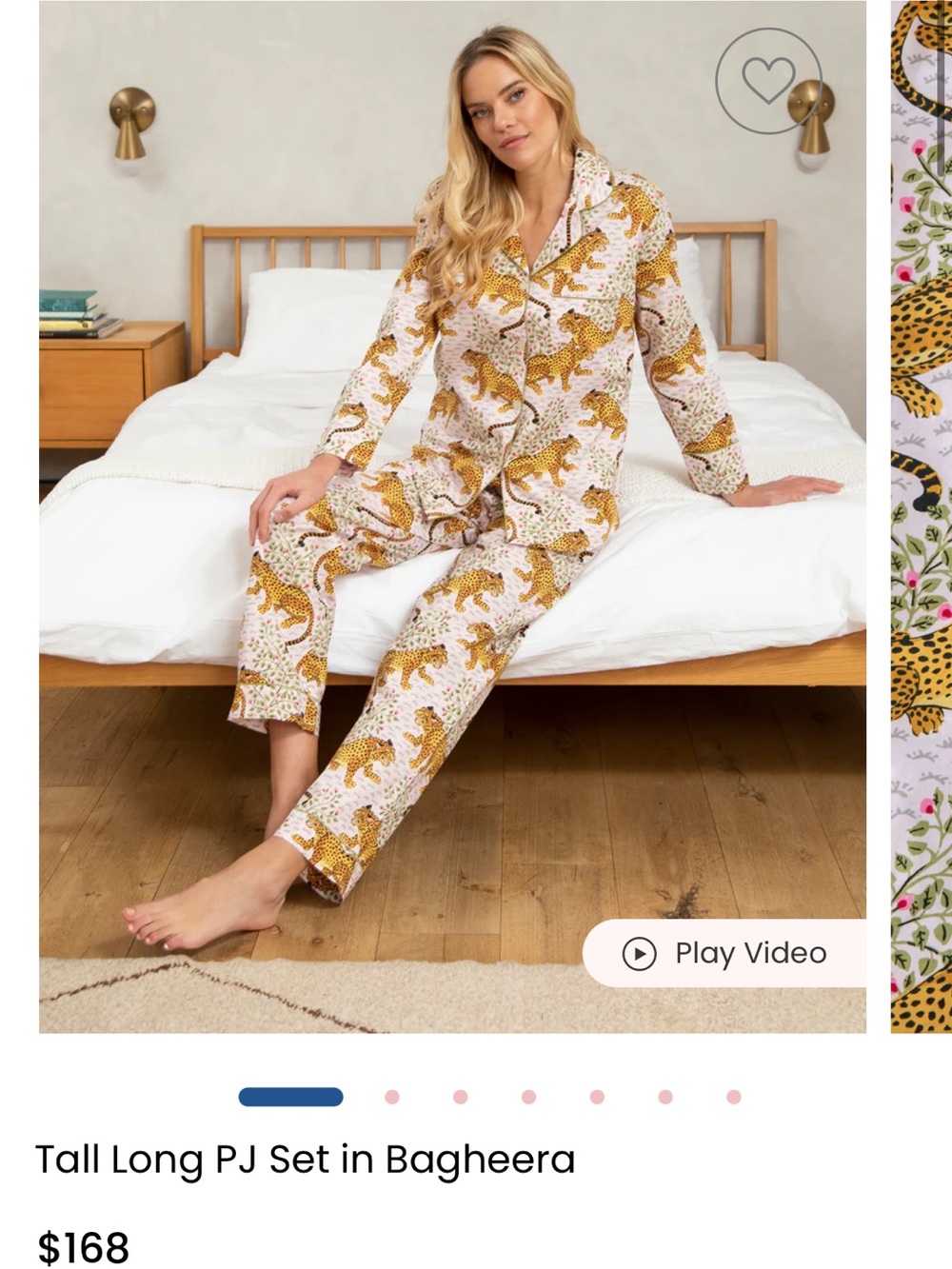 Print Fresh Leopard Bagheera Sleep Pajama Set Small Tall